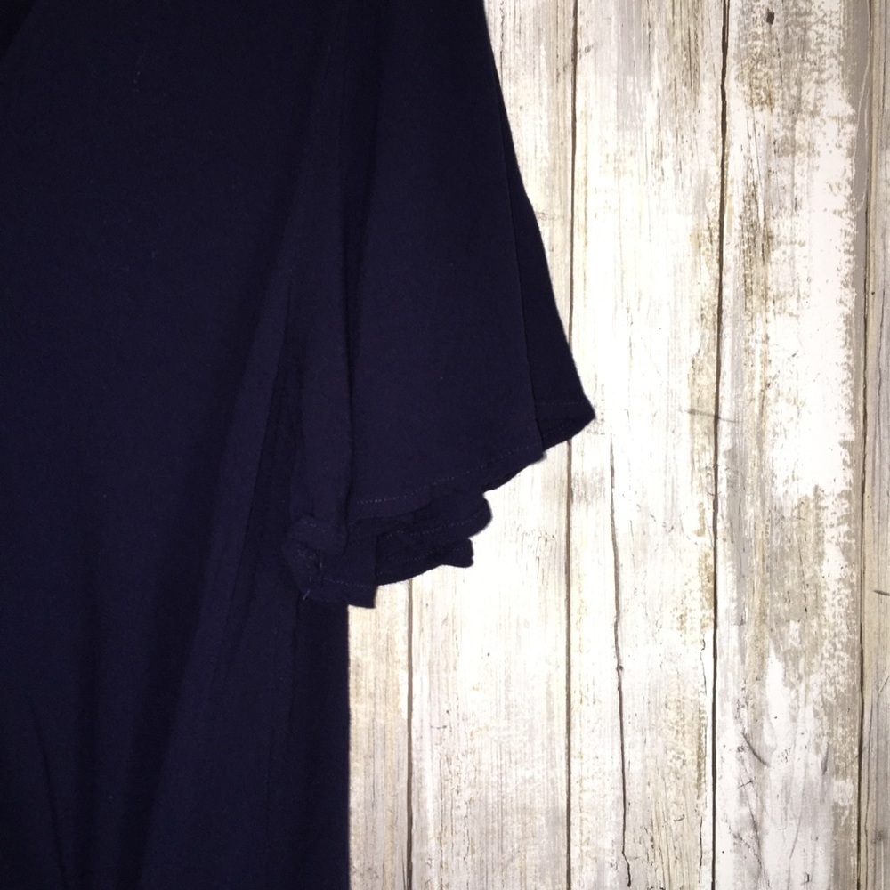 Entro Navy Wrap Blouse - Picture 5 of 6